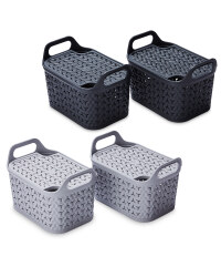 Strata Lidded Baskets 2 Pack