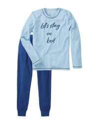 Ladies' Light Blue Terry Pyjamas