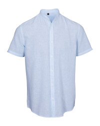Light Blue Men's Linen Blend Shirt
