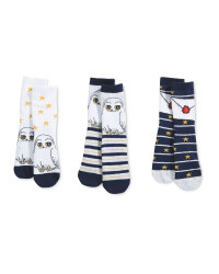 Navy/White Harry Potter Socks 3 Pack