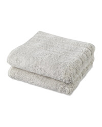 Light Grey Organic Hand Towel 2 Pack
