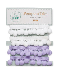 So Crafty Lilac Pom Pom Trim
