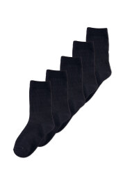 Lily & Dan Boy's Ankle Socks 5-Pack - Black