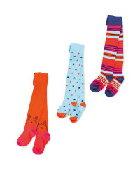 Lily & Dan Bunny Cable Tights 3 Pack