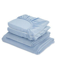 Lily & Dan Cot Bed Starter Set - Blue