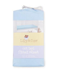 Lily & Dan Fitted Cot Bed Sheet - Blue