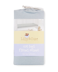 Lily & Dan Fitted Cot Bed Sheet - Grey