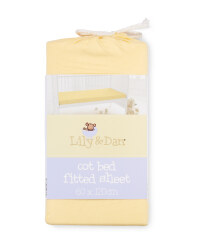 Lily & Dan Fitted Cot Bed Sheet - Lemon