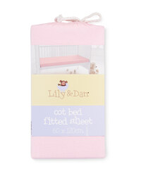 Lily & Dan Fitted Cot Bed Sheet - Pink