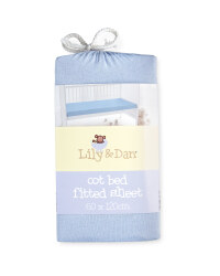 Lily & Dan Fitted Jersey Cot Sheet - Blue