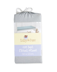 Lily & Dan Fitted Jersey Cot Sheet - Grey