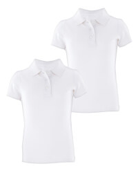 Lily & Dan Girls' Polo Shirts 2-Pack - White