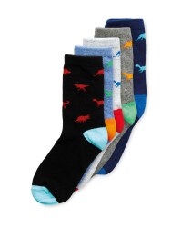 Lily & Dan Kids' Dino Socks 5 Pack