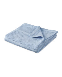 Lily & Dan Large Cellular Blanket - Blue