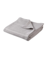 Lily & Dan Large Cellular Blanket - Grey