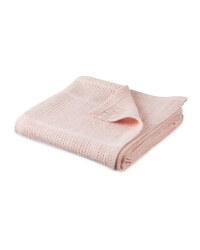Lily & Dan Large Cellular Blanket - Pink