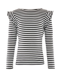 Lily & Dan Striped Frilled Top