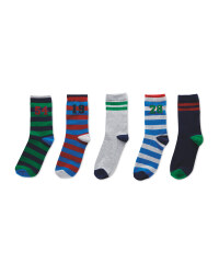 Lily & Dan Stripy Socks 5 Pack