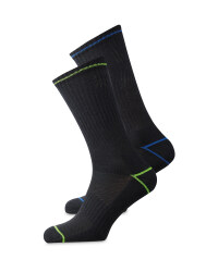 Lime, Blue & Black Socks 2 Pack