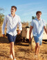Avenue Men's Linen Blend Shorts - Blue