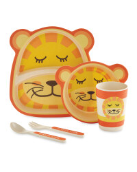 Lion Children's Bamboo Dinner Set