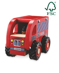 Little Town Wooden Red Bus
