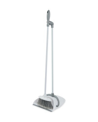 Long Handle Dustpan And Brush - Silver