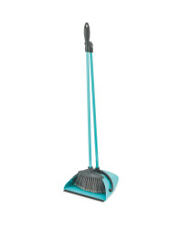 Long Handled Dustpan & Brush - Teal