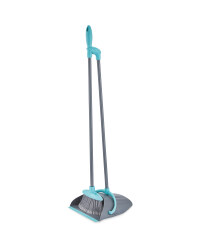 Long Handled Dustpan and Brush - Teal