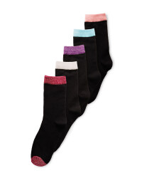 Avenue Lurex Ladies 5-Pack Socks