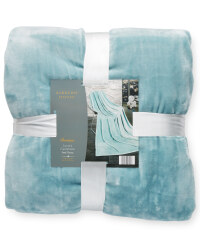 Luxury Cashmere-Feel Throw - Duck Egg