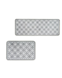 Luxury Grey Plush Runner & Mat