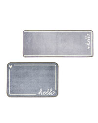 Luxury Hello Plush Runner & Mat