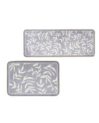 Luxury Leaves Plush Runner & Mat