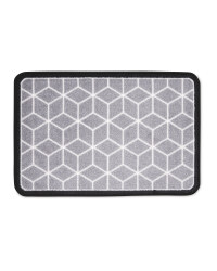 Grey/Black Geo Star Luxury Plush Mat