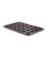 Marble Effect 24 Mini Muffin Tray - Black