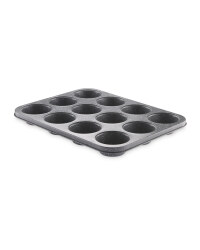 Marble Effect 12 Muffin Tray - Grey