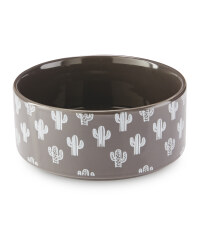 Medium Cactus Ceramic Pet Bowl