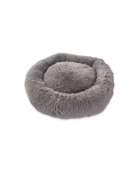 Medium Dog Bed - Grey Long Pile