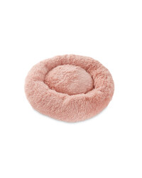 Medium Dog Bed - Pink Long Pile