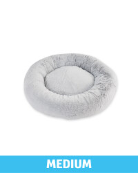 Medium Comfy Short Pile Pet Bed - Grey