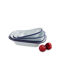 Medium Enamel Pie Dishes 4-Pack