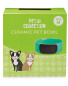 Medium Green Ceramic Pet Bowl 2 Pack