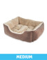 Medium Plush Pet Bed - Brown
