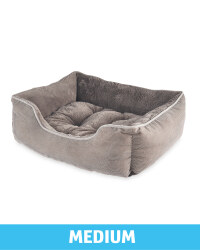 Medium Plush Pet Bed - Grey