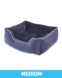 Medium Plush Pet Bed - Navy