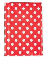 Medium Red Dotted PVC Tablecloth