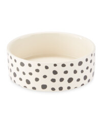 Medium Spot Printed Ceramic Pet Bowl