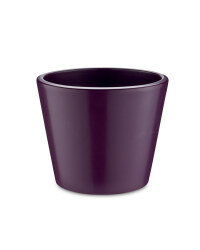 Medium Tarnished Ceramic Pots 15cm - Aubergine