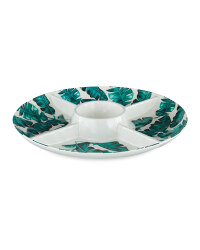 Melamine Leaf Chip & Dip Bowl